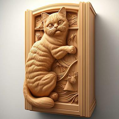 3D model Pittsburgh refrigerator cat (STL)